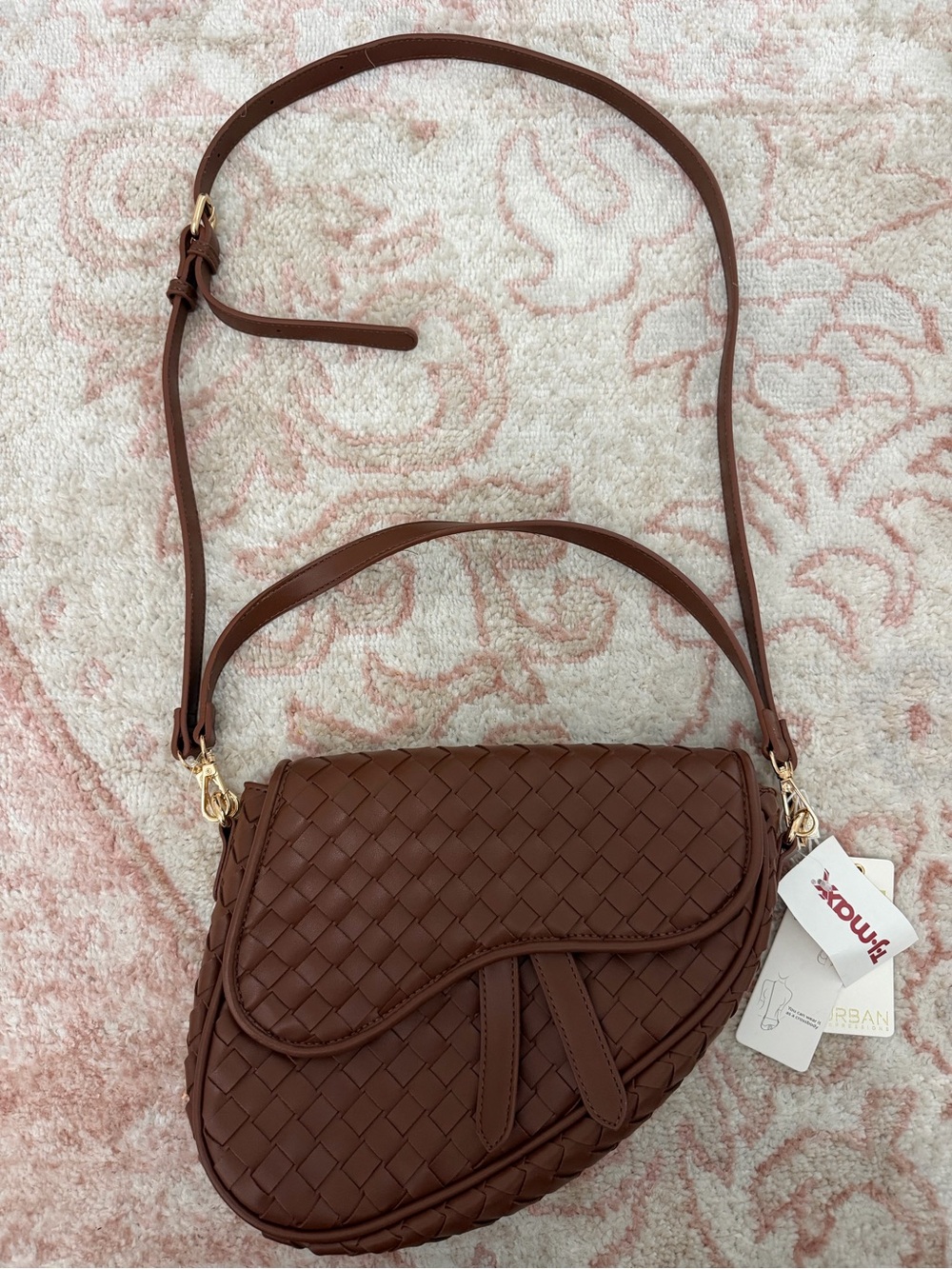 Woven Saddle Crossbody Bag
